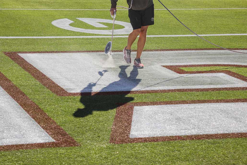 Painting Football Endzone